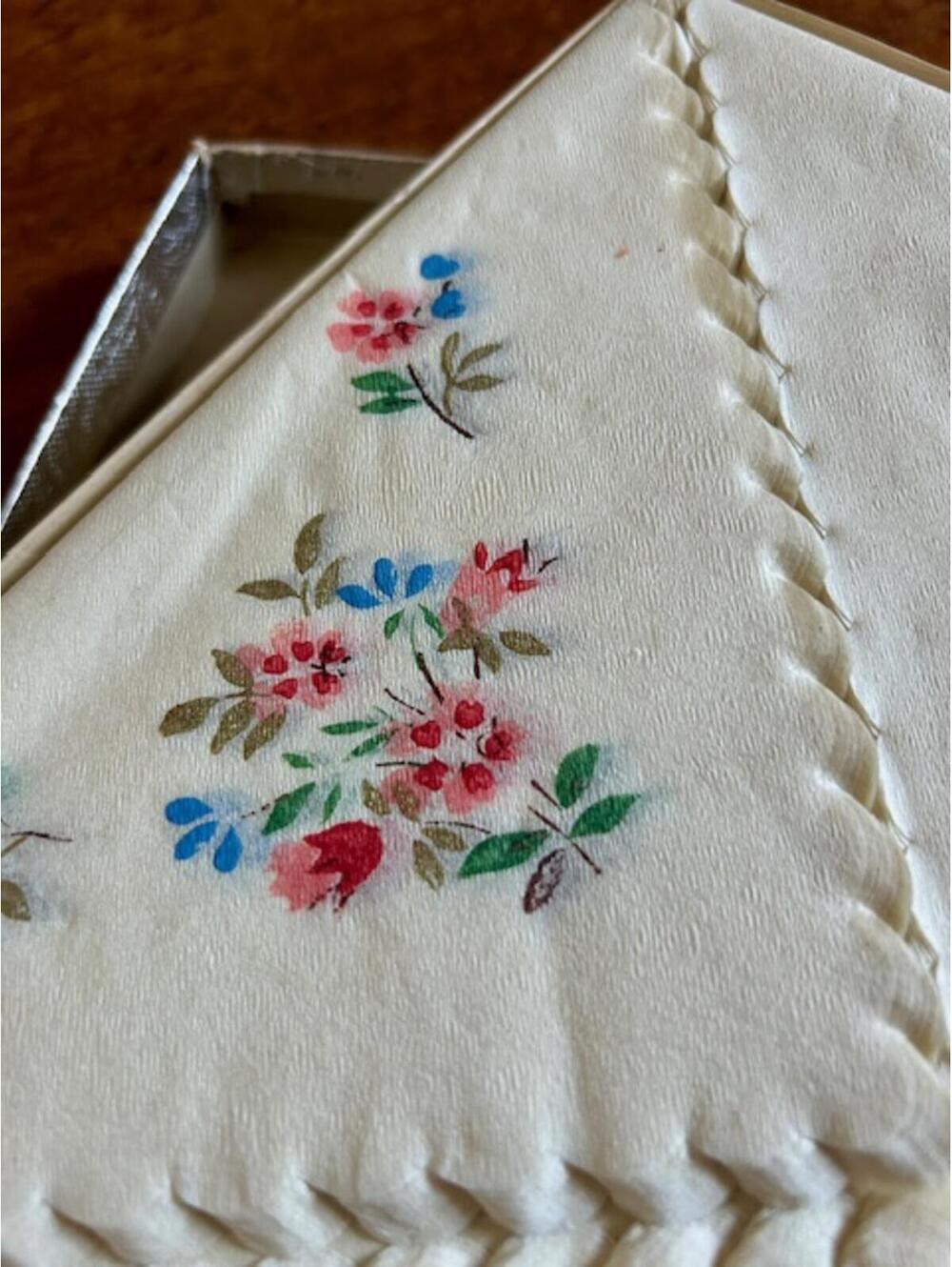 Vintage Floral Rice Paper or Crepe Napkins Set New in Box